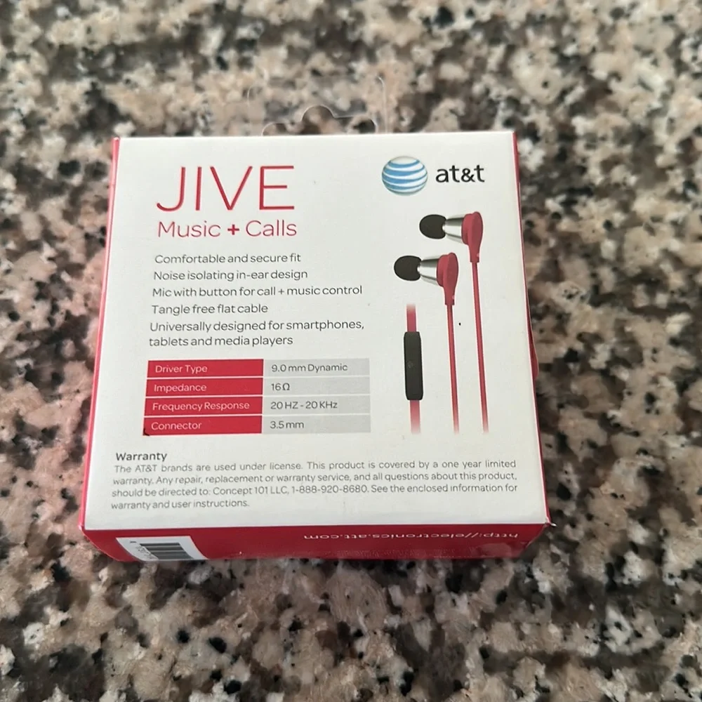 NWT JIVE MUSIC + CALLS Stereo Headphones with Built-in Microphone.