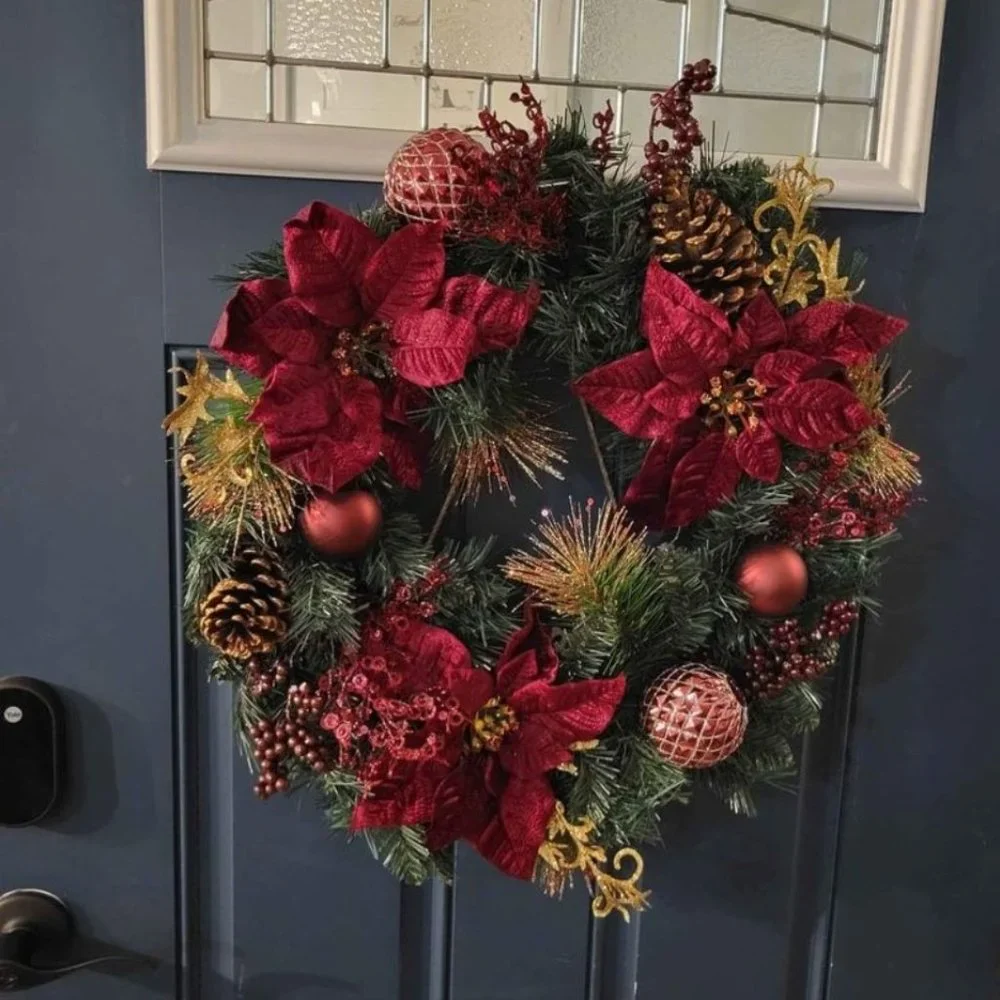 Christmas Berries and Poinsettia 24