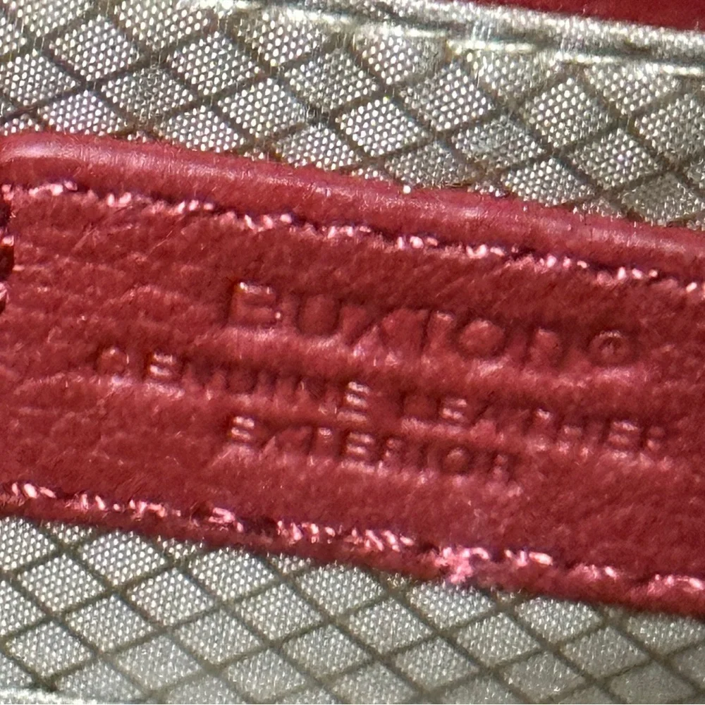 Rich Red Buxton Leather Large Padded Laptop Briefcase File Folder Shoulder Bag