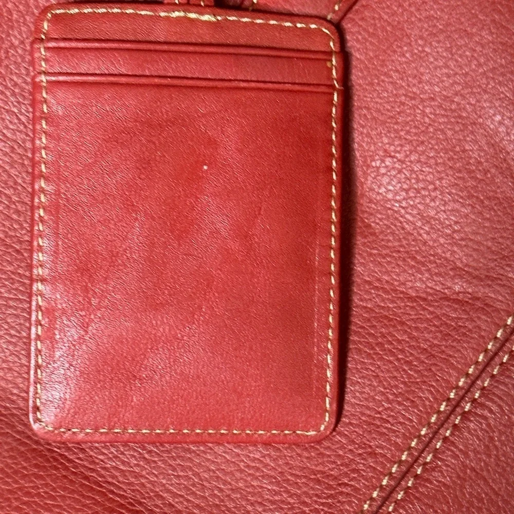 Rich Red Buxton Leather Large Padded Laptop Briefcase File Folder Shoulder Bag