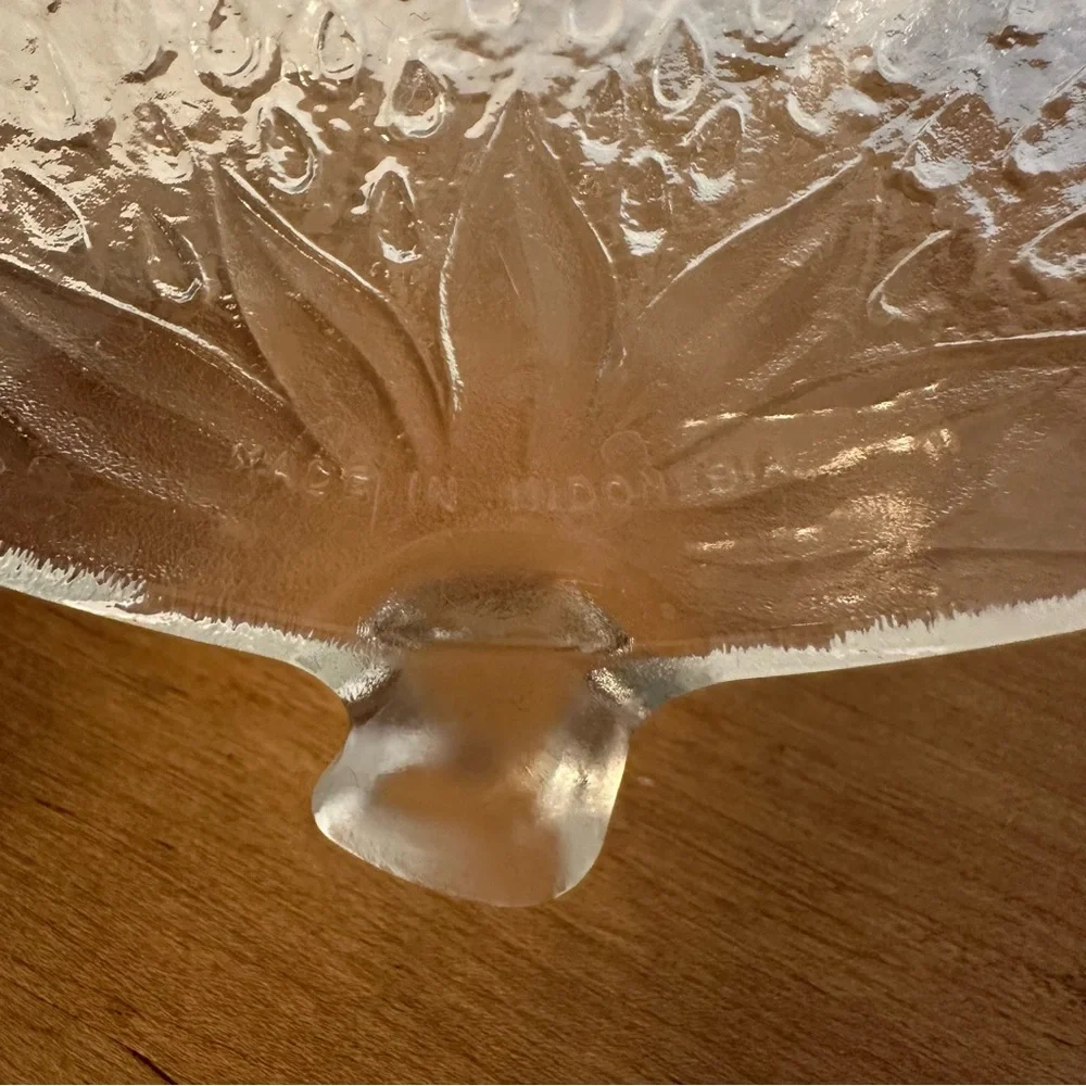 Vintage Strawberry Glass Trinket Candy Dish Textured Cottage Core Fruit Whimsy
