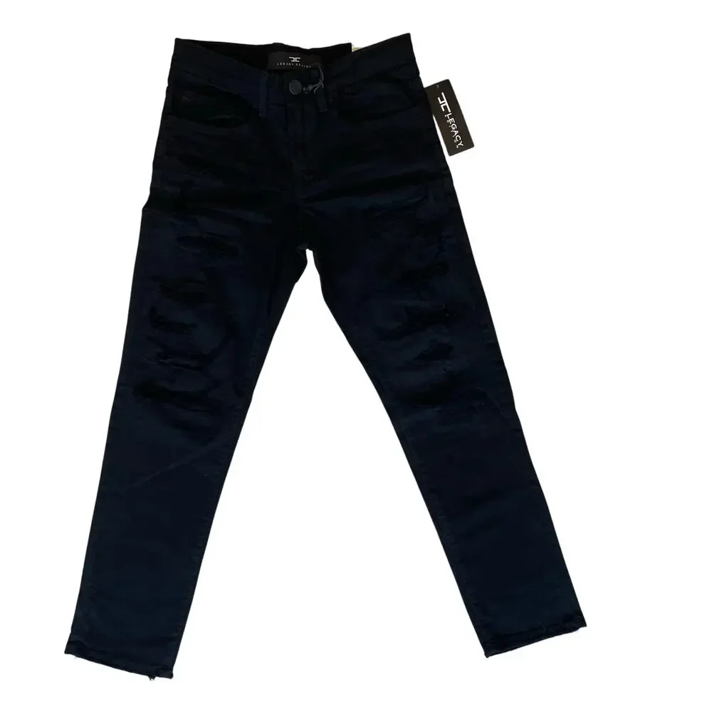 Jordan Craig Boys Black Pants Size 10 JS955RB Legacy Edition Sean Fit Twill NWT