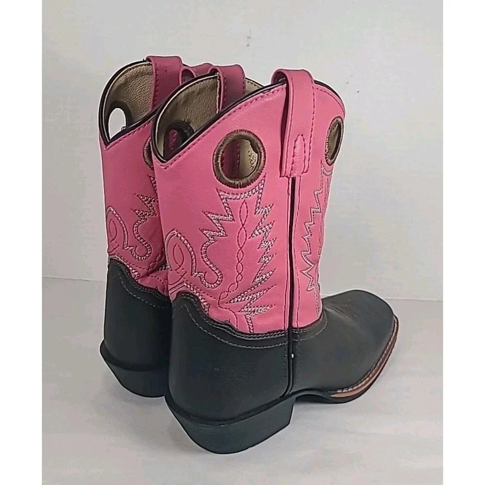 Girls Smoky Mountain Boots Style 1413C Western Pink/Brown Boots Size 3