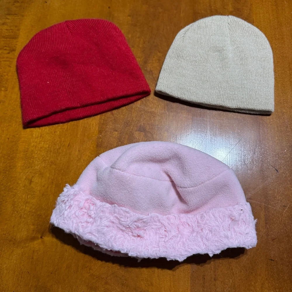 13 piece baby girl lot stocking hats socks