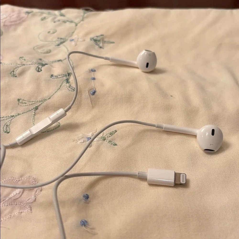 White Wired Earbuds