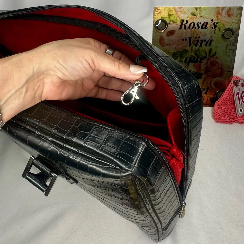 Mobile Edge Black Croc Embossed Tote Laptop Bag