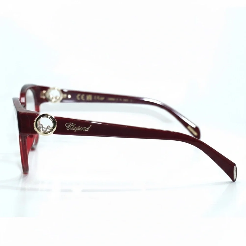New! Chopard VCH350S 0954 Red/Burgundy Women Glasses, Authentic