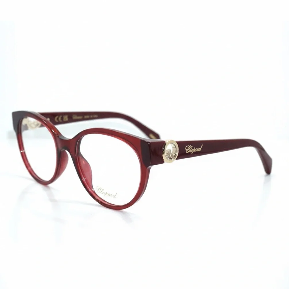 New! Chopard VCH350S 0954 Red/Burgundy Women Glasses, Authentic