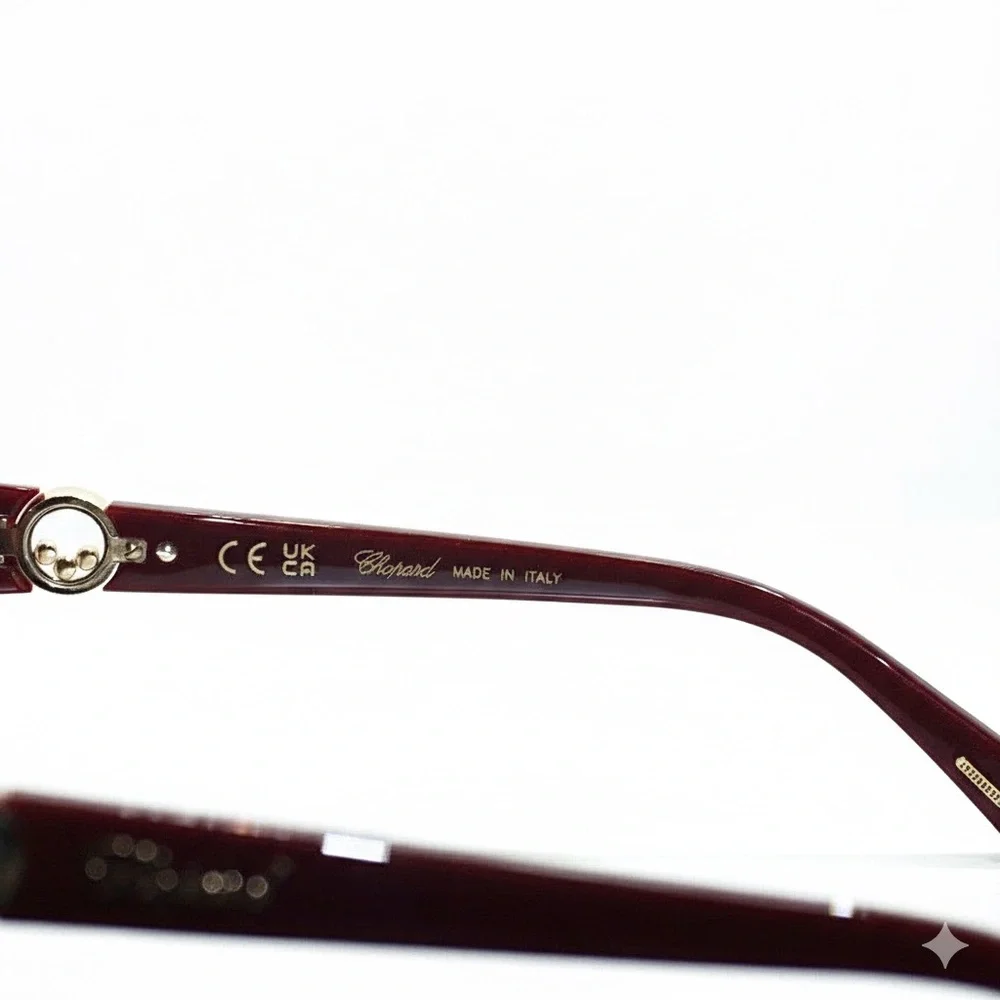 New! Chopard VCH350S 0954 Red/Burgundy Women Glasses, Authentic