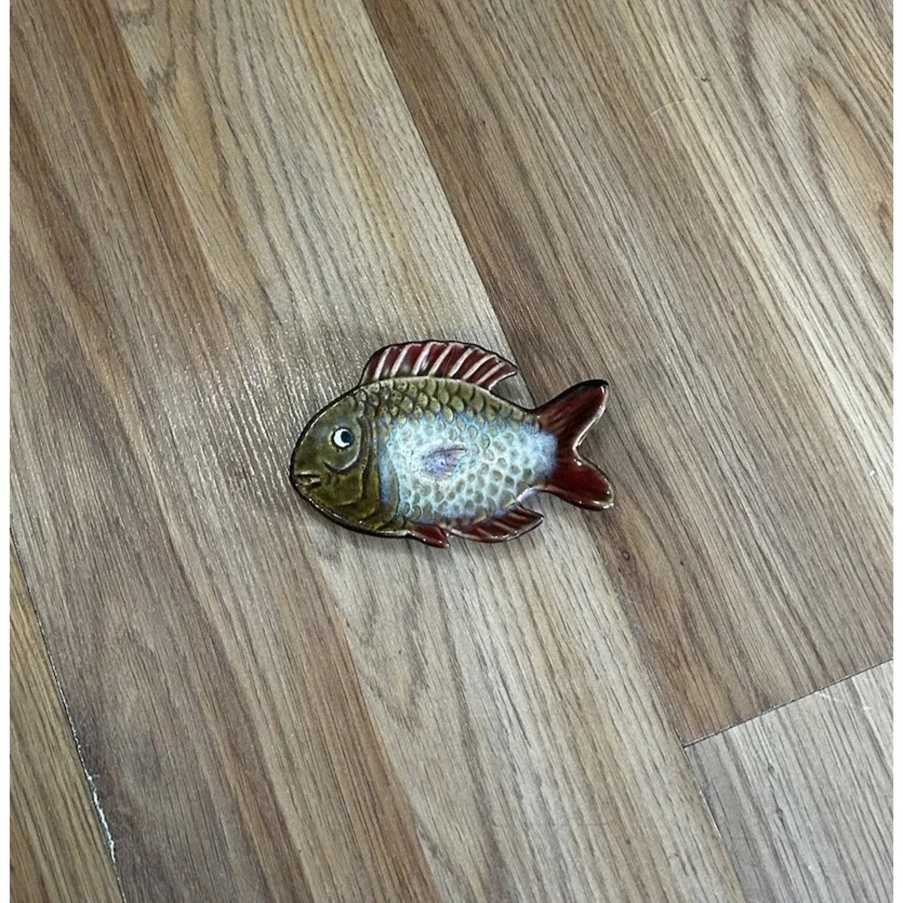 Pier 1 Imports Small Trinket Jewelry Ring Dish Fish Nautical Beach Lake