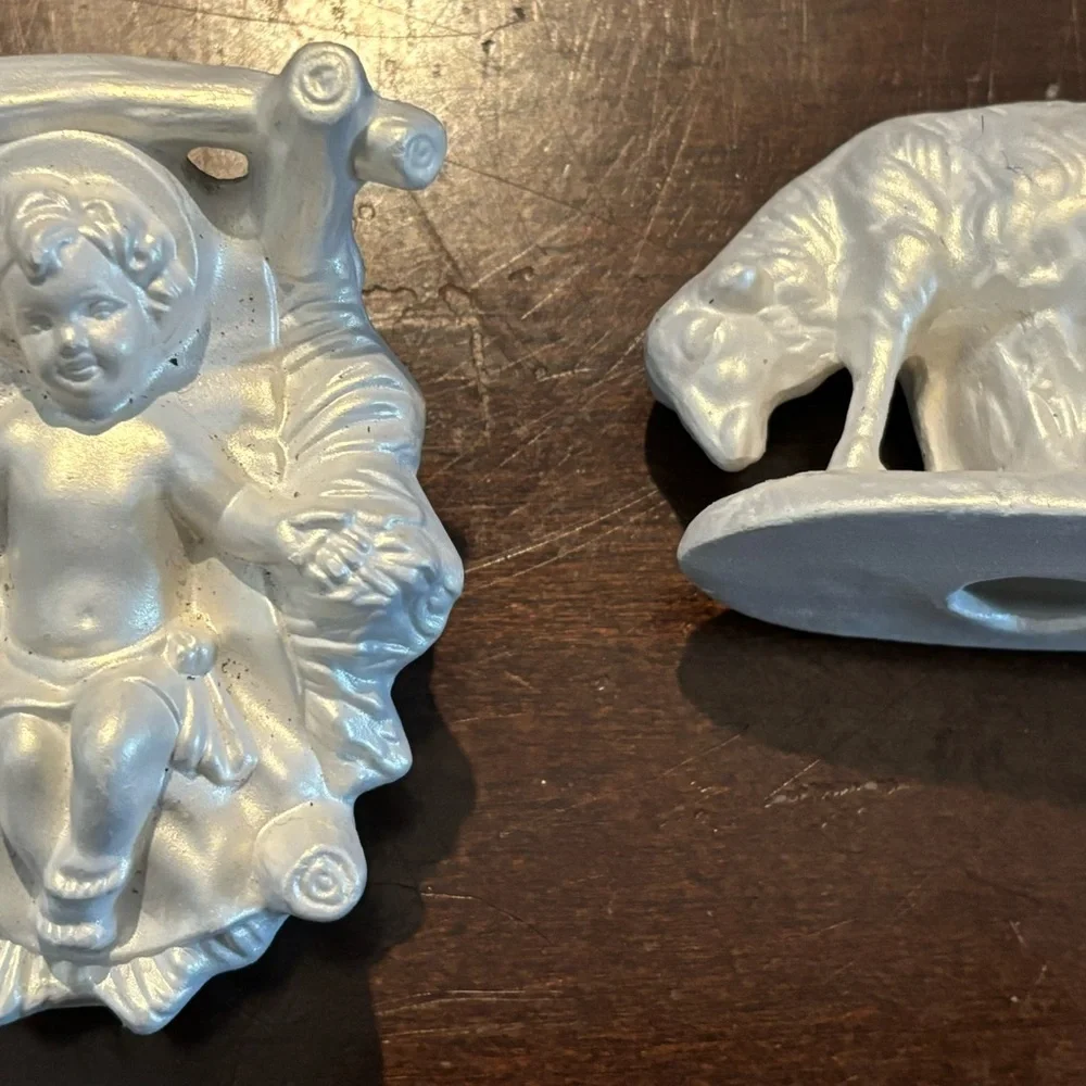 Atlantic Mold Nativity Vintage Ready To Paint Jesus Mary Sheep Nativity Pieces‎