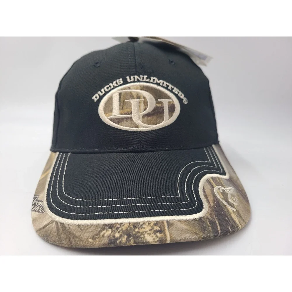 Ducks Unlimited Camo Strapback Adjustable Hat Cap Hunt Fish Dad Men Black‎ Brown