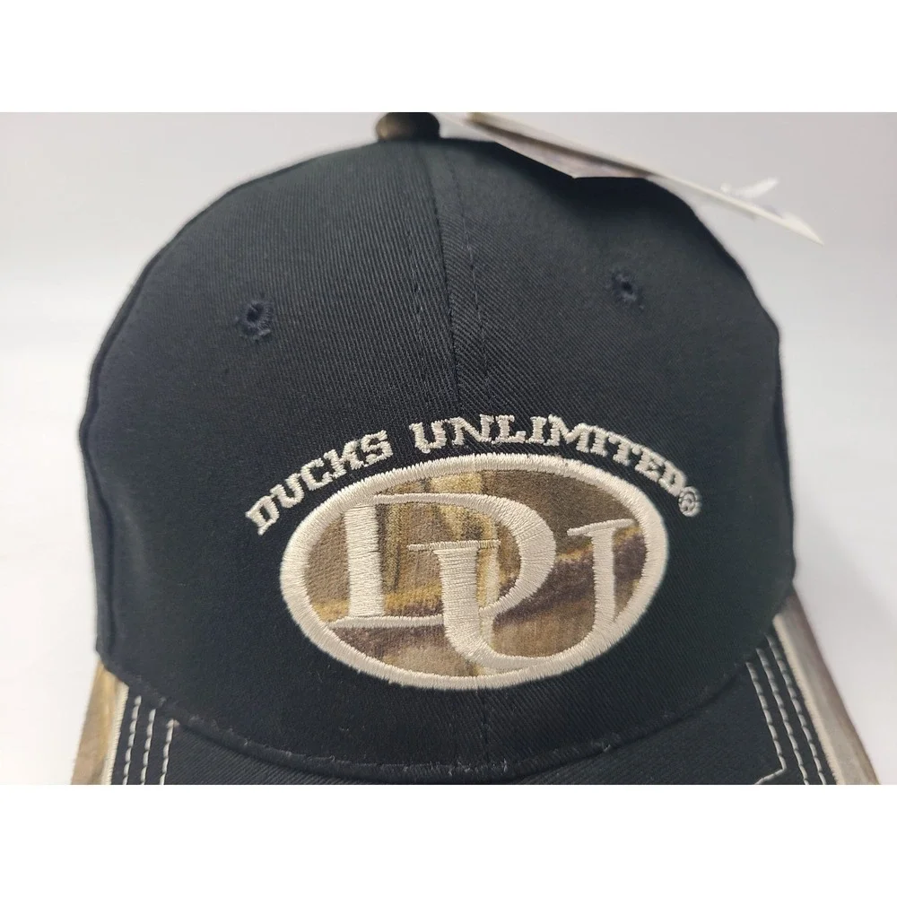 Ducks Unlimited Camo Strapback Adjustable Hat Cap Hunt Fish Dad Men Black‎ Brown