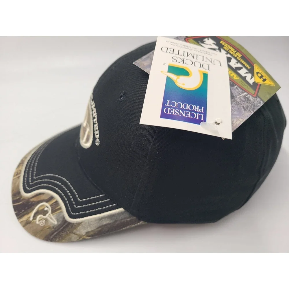 Ducks Unlimited Camo Strapback Adjustable Hat Cap Hunt Fish Dad Men Black‎ Brown