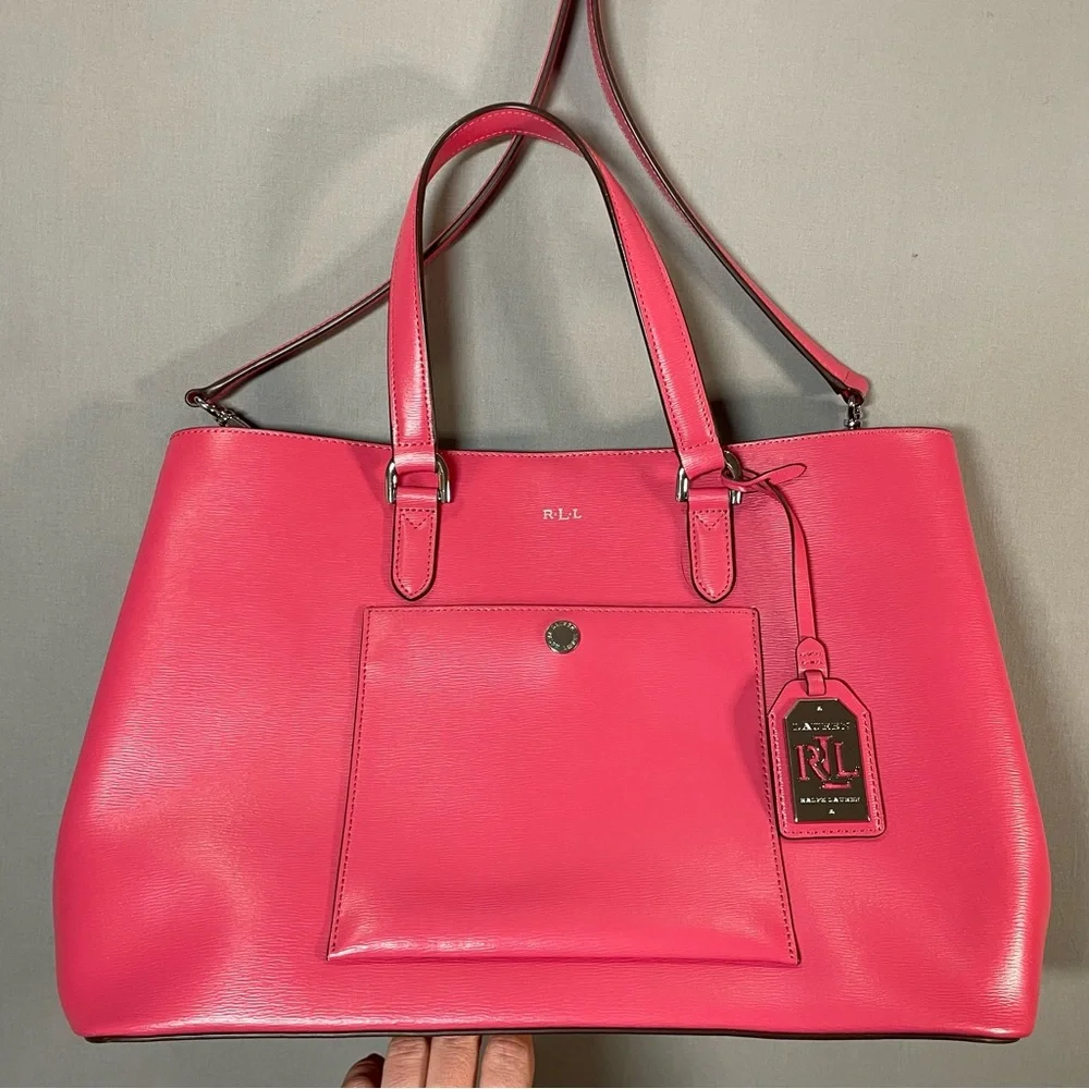 NWOT (?) LIKE NEW Lauren Ralph Lauren GORGEOUS Lowell Large Tote/Carry-All RARE