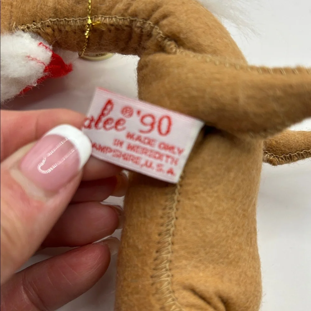Annalee Brown Reindeer with Red Santa Hat