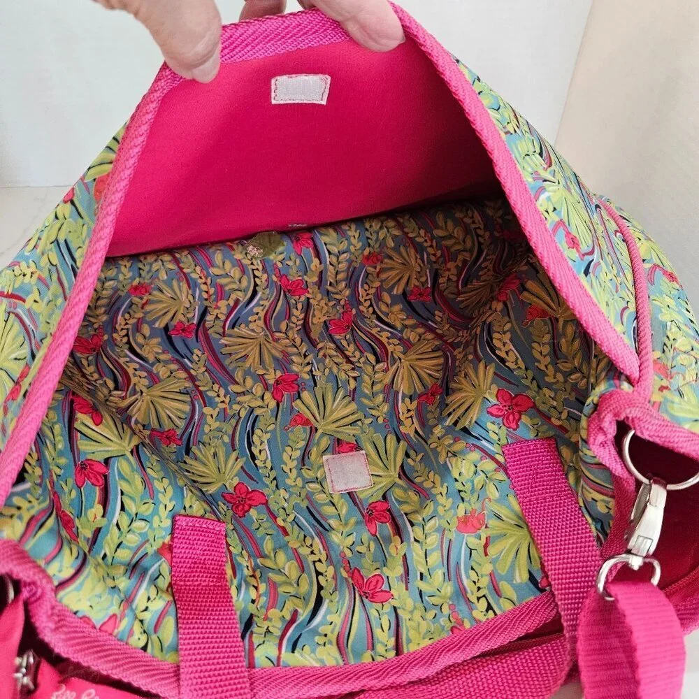 Lilly Pulitzer Neoprene Laptop Tote Satchel Messenger Bag 11