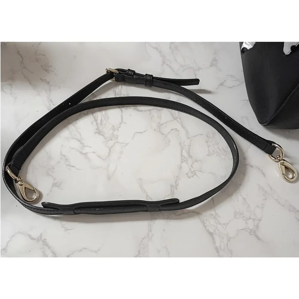KATE SPADE Black Saffiano Leather Laptop Bag w/ Dust Bag & Bag Scarf - NWOT