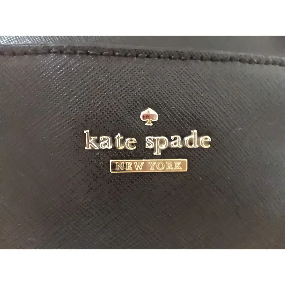 KATE SPADE Black Saffiano Leather Laptop Bag w/ Dust Bag & Bag Scarf - NWOT