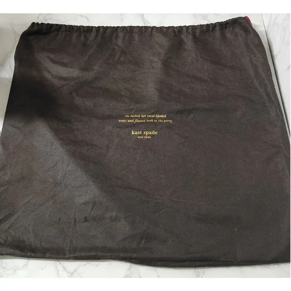 KATE SPADE Black Saffiano Leather Laptop Bag w/ Dust Bag & Bag Scarf - NWOT
