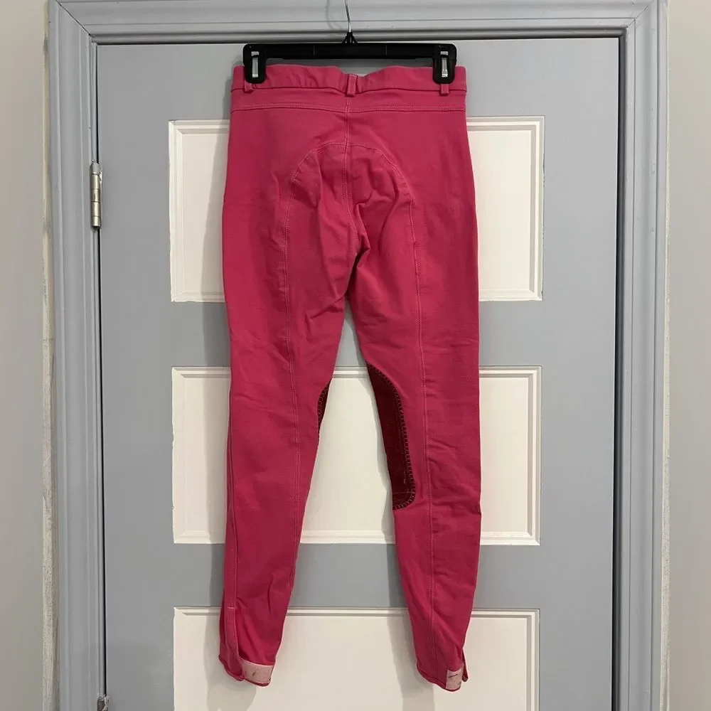 Girls Hot Pink Riding Jodhpurs | Youth Equestrian Pants Jods Breeches