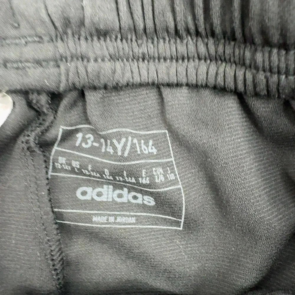 Adidas Pants Boys L Black Polyester Aeroready Ankle Zip Soccer Track Pants