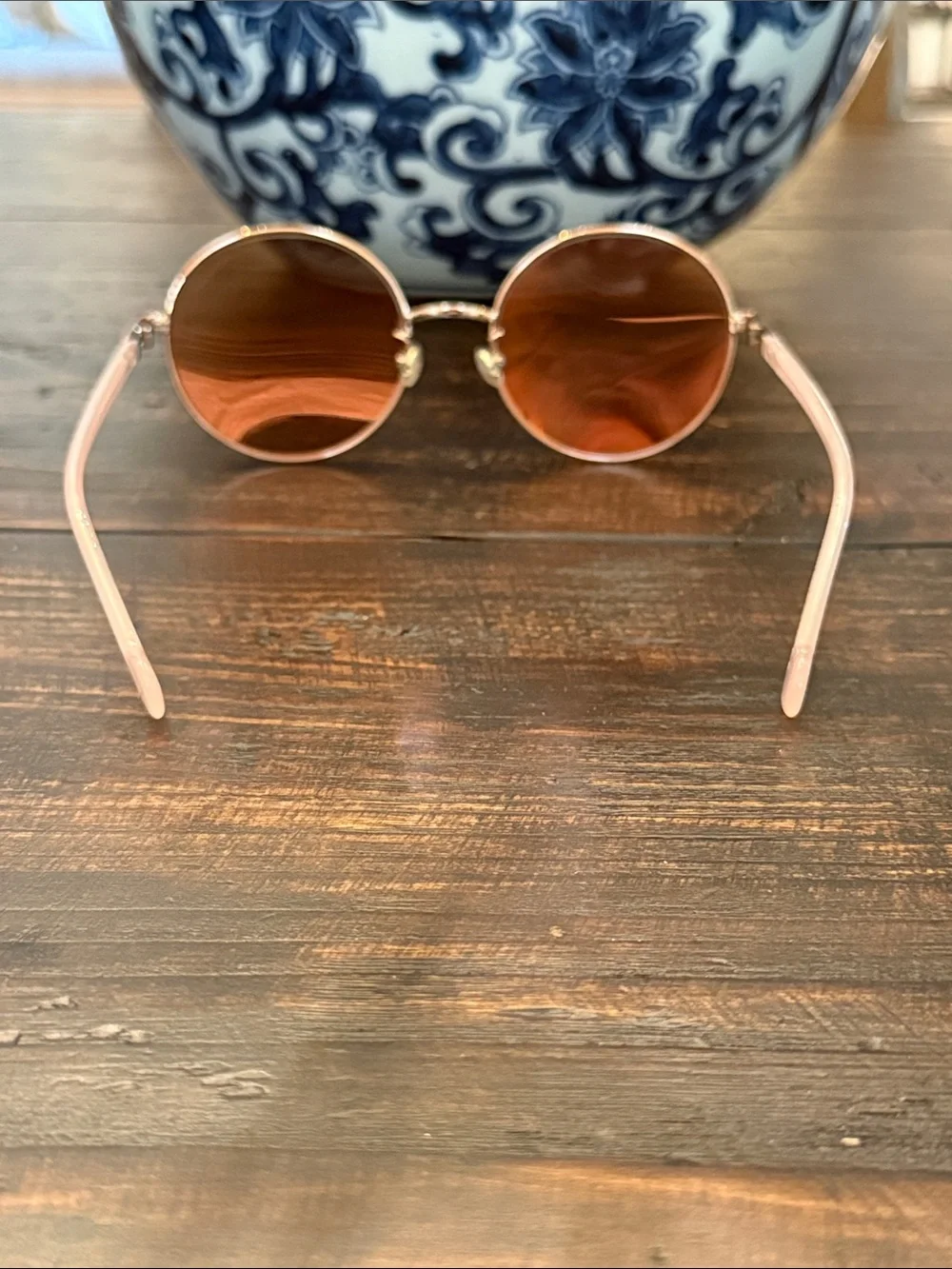 Moncler Women's Rose Gold Mirrored Round Sunglasses ML 0132-D 33U