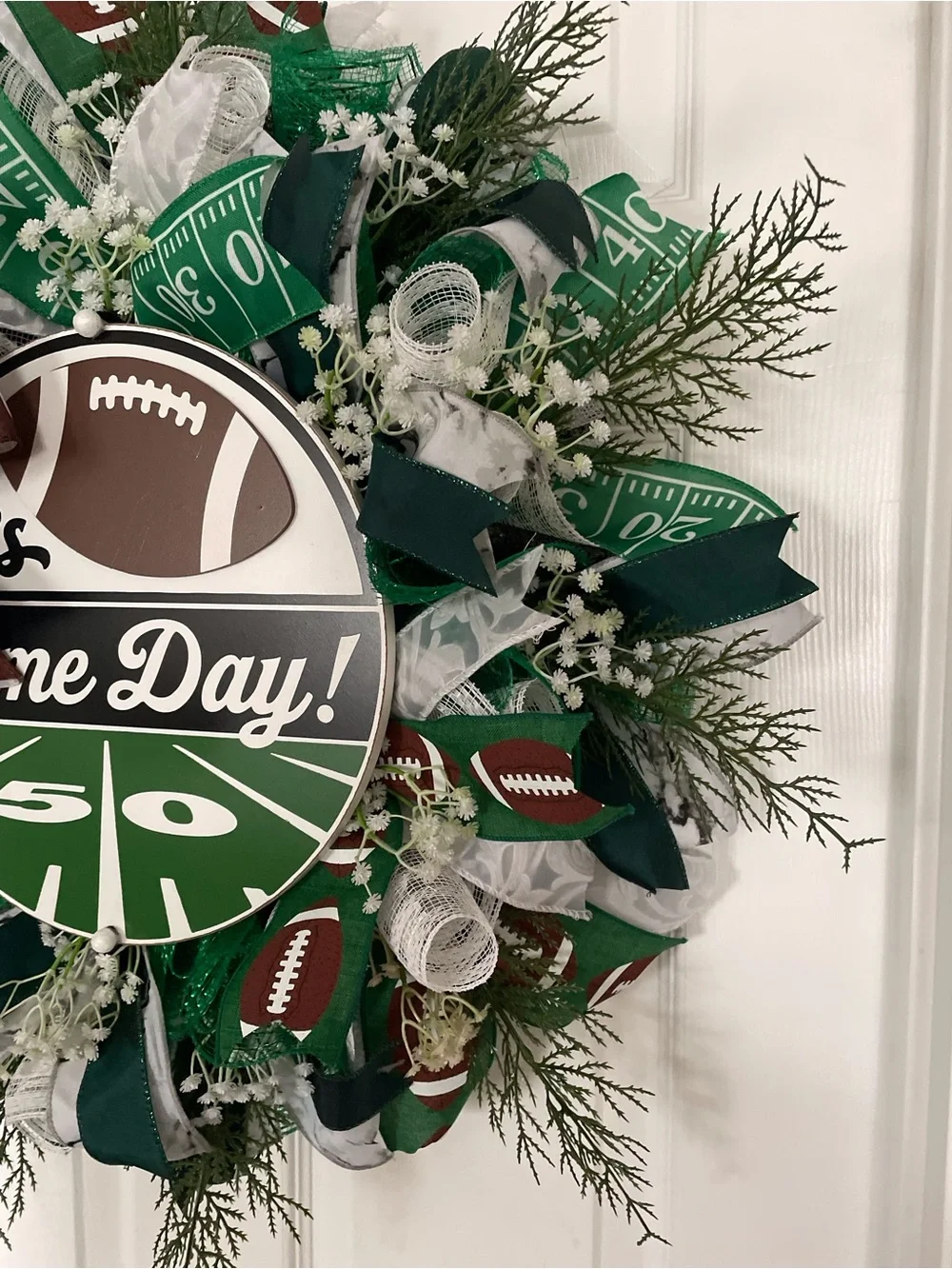 Eagles Green Football Game Day Wreath