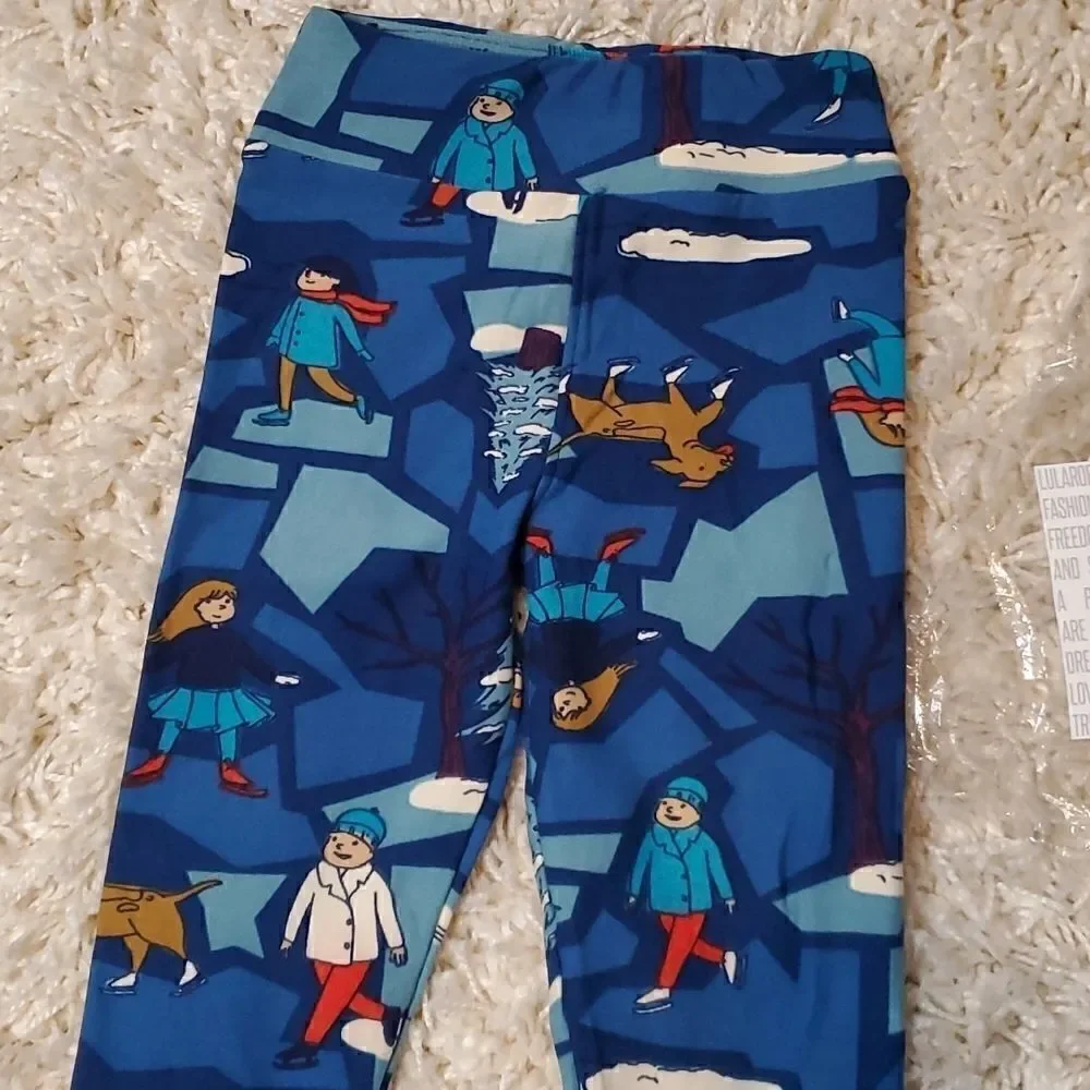 LULAROE Kids Christmas/Holiday Leggings - S/M