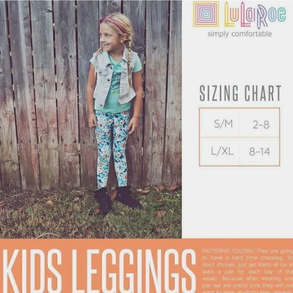 LULAROE Kids Christmas/Holiday Leggings - S/M