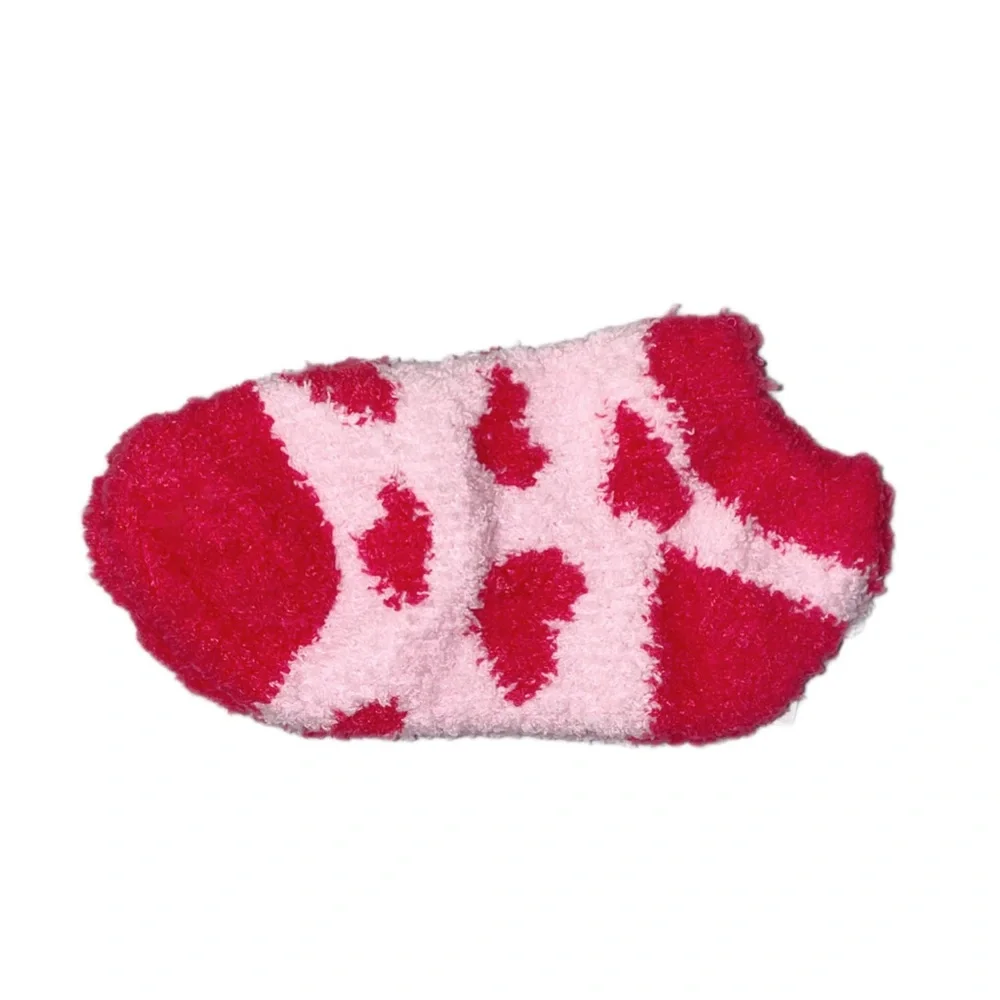 GERTEX Girl's Heart Fuzzy Ankle Socks Size 6-8 Years New