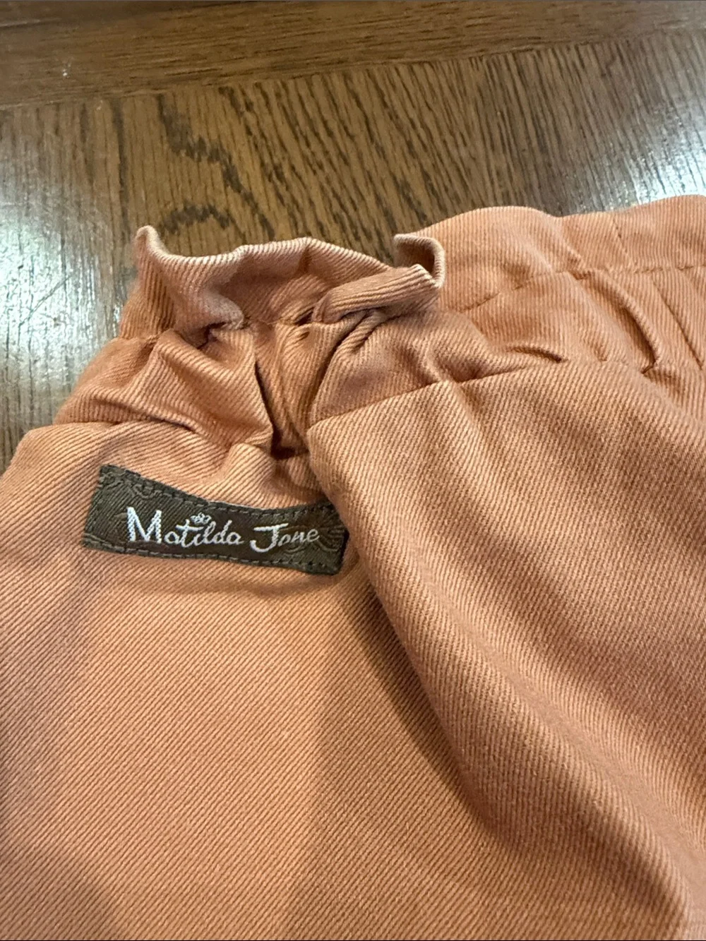 Matilda Jane Khaki Wide-Leg Pants with Multicolor Button Accents • pockets • 4