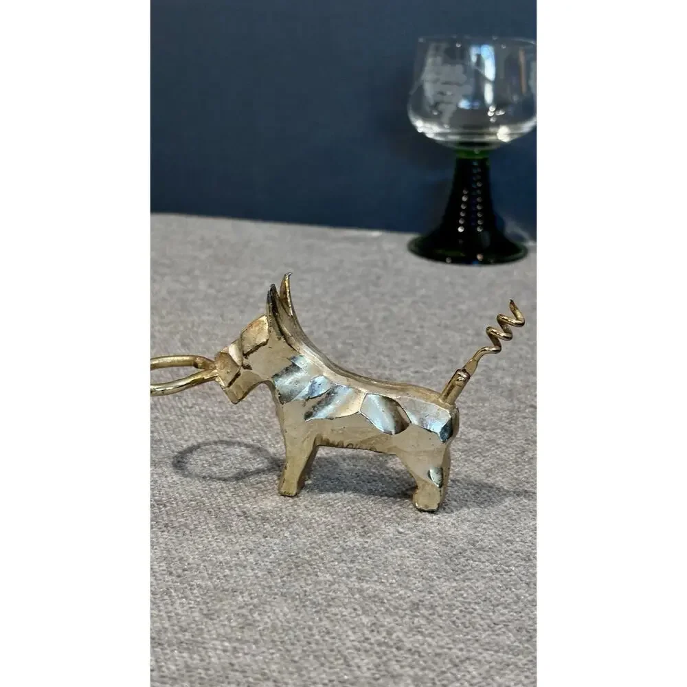 Vintage Scottish Terrier Scottie Dog Figural Corkscrew Metal Wine Bottle Opener