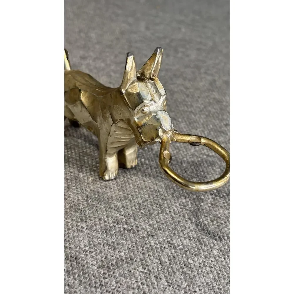 Vintage Scottish Terrier Scottie Dog Figural Corkscrew Metal Wine Bottle Opener