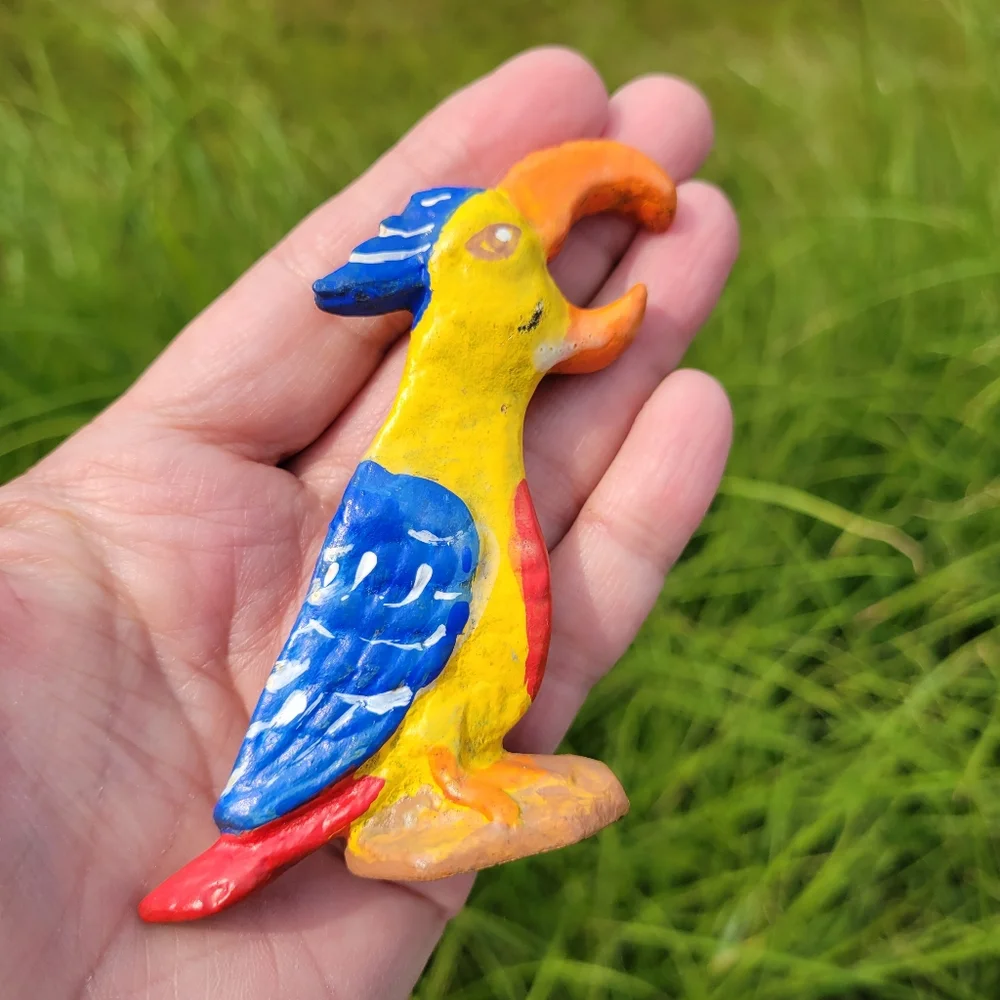 Vintage Cast Iron Parrot Bottle Opener ~ Tiki ~ Tropical ~ Bar Cart ~ Retro