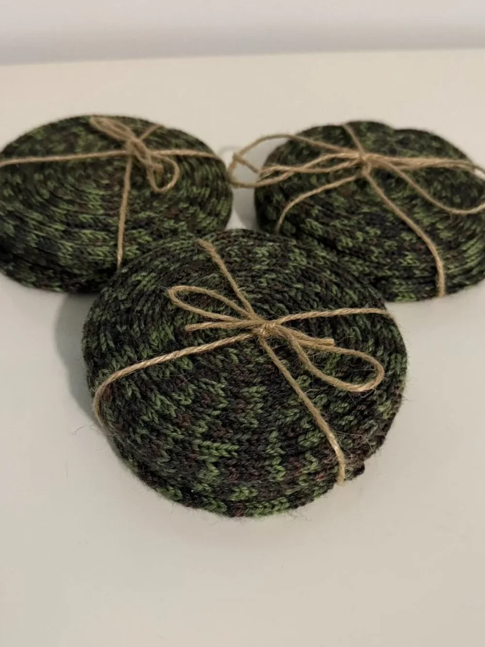 4 Handmade Crocheted Coasters, ~5