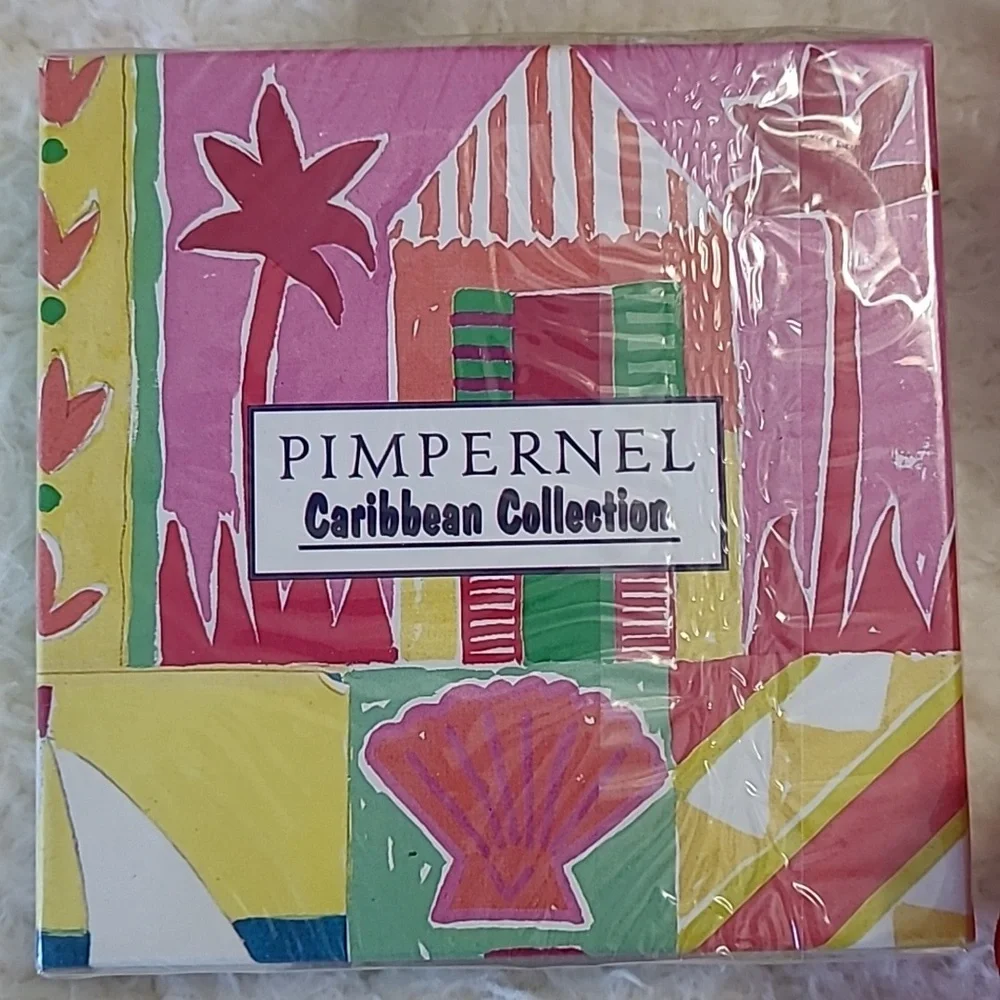 NEW Pimpernell Caribbean collection Barbados Drink Coasters  Set of 6 SEALED Box