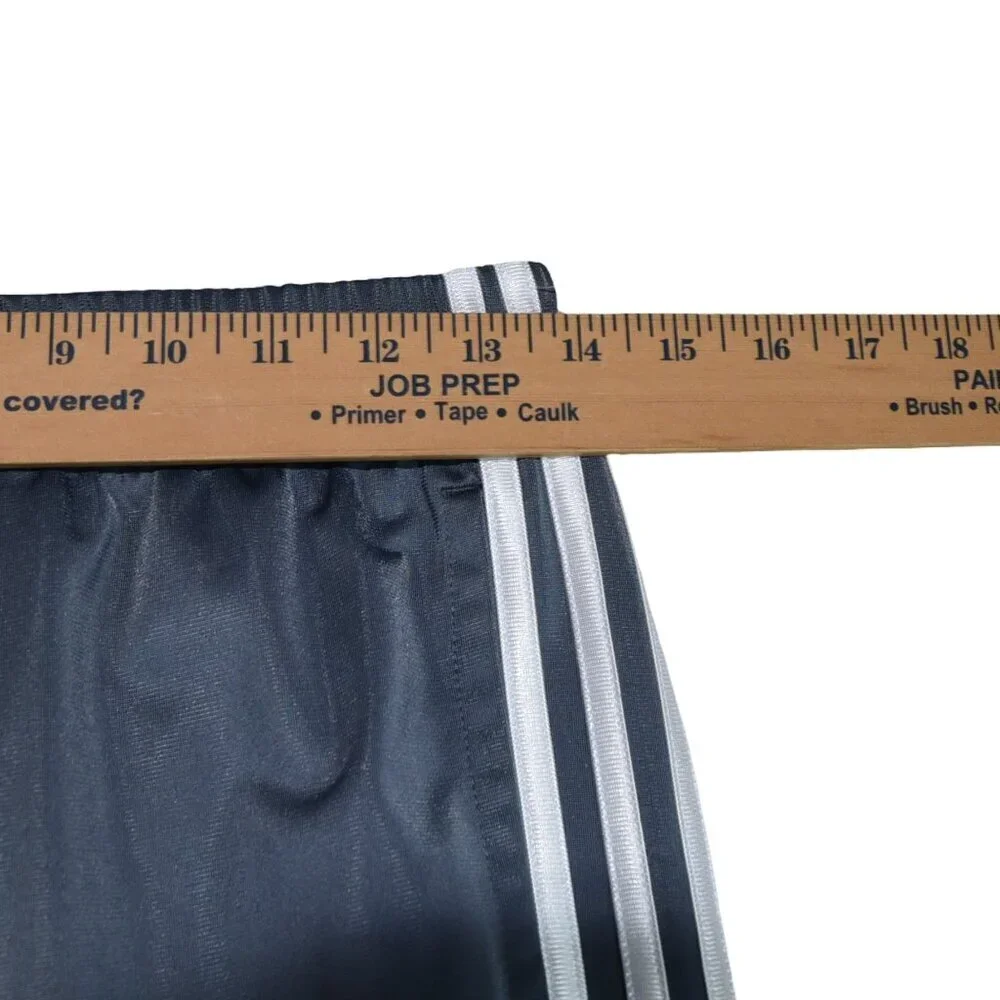 Adidas Grey Blue Track Pants Size Youth 14/16 Regular Fit 3-Stripes