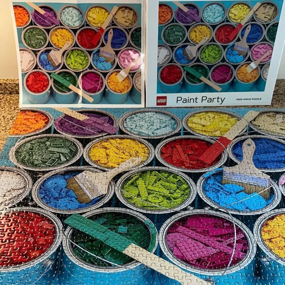 LEGO Paint 🎨 Party Puzzle 🧩 with Vibrant Colors 1000 Piece Brain 🧠 Challenge