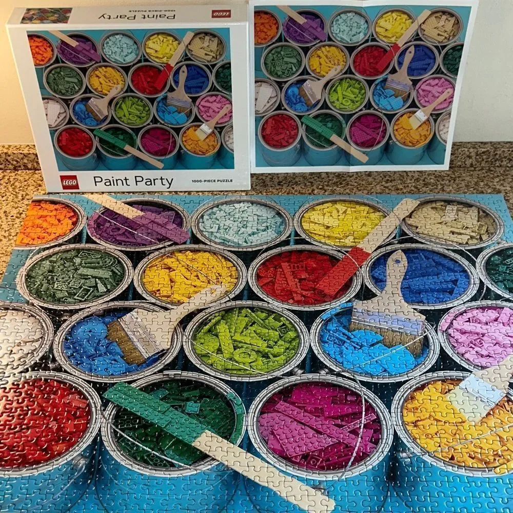 LEGO Paint 🎨 Party Puzzle 🧩 with Vibrant Colors 1000 Piece Brain 🧠 Challenge