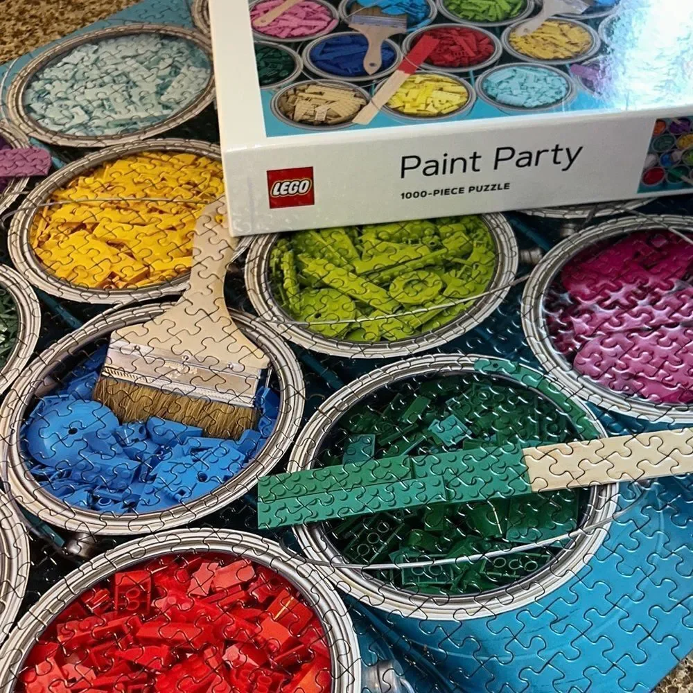 LEGO Paint 🎨 Party Puzzle 🧩 with Vibrant Colors 1000 Piece Brain 🧠 Challenge
