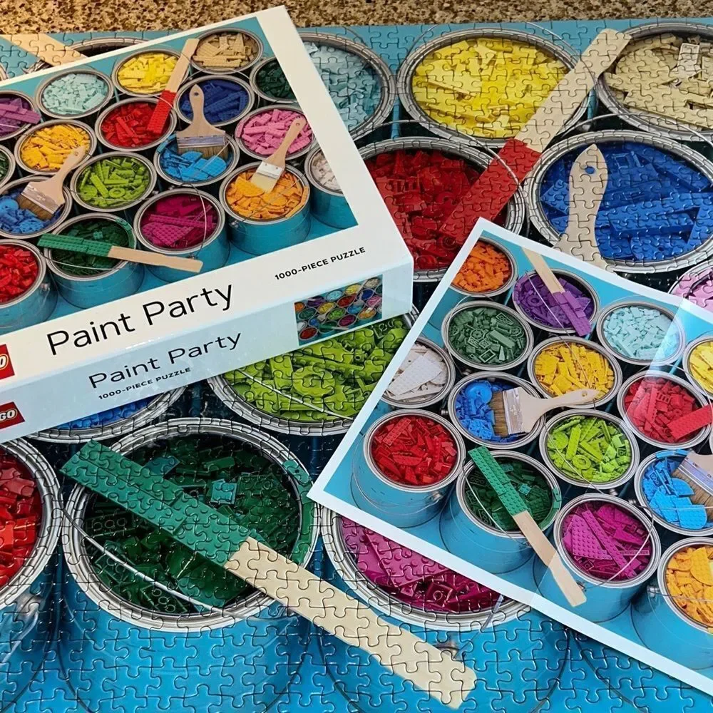 LEGO Paint 🎨 Party Puzzle 🧩 with Vibrant Colors 1000 Piece Brain 🧠 Challenge