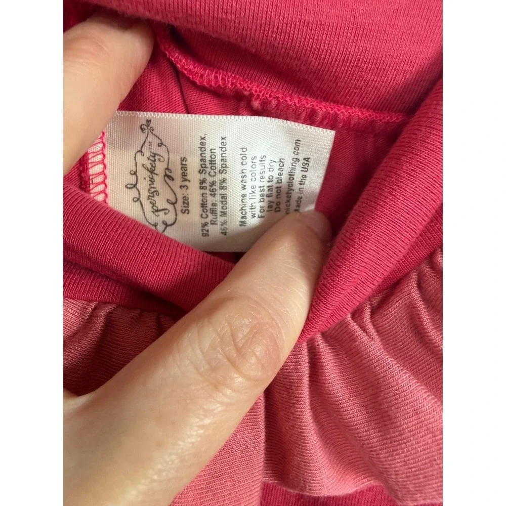 Persnickety Girls Pink Roll Over Waist Ruffle Wide Leg Pants Size 3 Years USA
