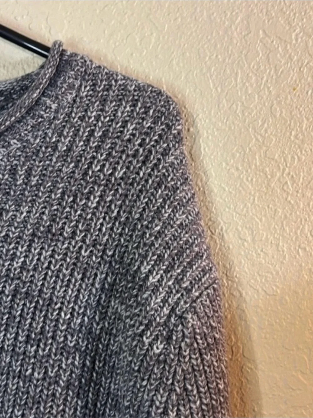 New Mutual Weave Sweater Men’s Gray Crew Neck Casual Preppy Classic Knit Size L