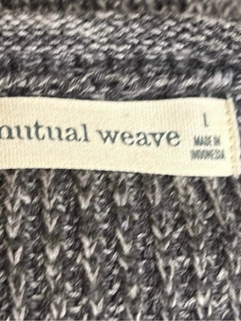 New Mutual Weave Sweater Men’s Gray Crew Neck Casual Preppy Classic Knit Size L