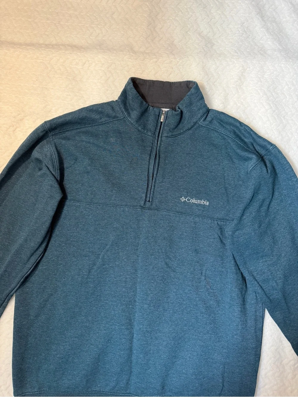 Columbia Men's Half-Zip Sweater - Teal Green