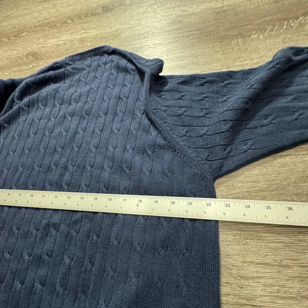Peter Scott Sweater Mens‎ 44 Large Cotton Cable Knit Scotland Vintage Pullover