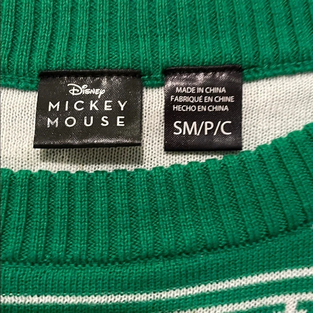 Disney Green Sweater with Festive Mickey Design