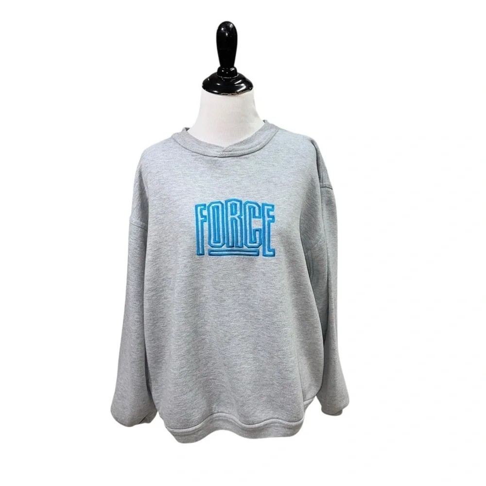 Nike FORCE Men's M Medium Crewneck Sweater Vintage 1990's Fleece Lined