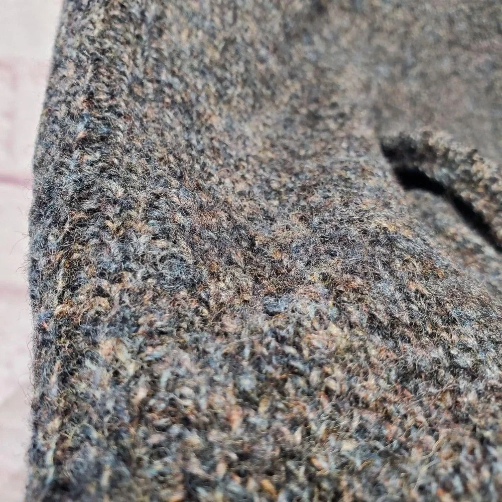 Pendleton Sweater Vest Mens XL Gray Blue Marled Shetland Wool‎ Fleece Lined Zip